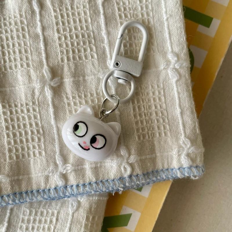 2 Cute Cat Keychains, Soft Adorable Phone Charms, Perfect Gift for Girlfriend and Couples, Decorative for Phones, Cameras, Backpacks