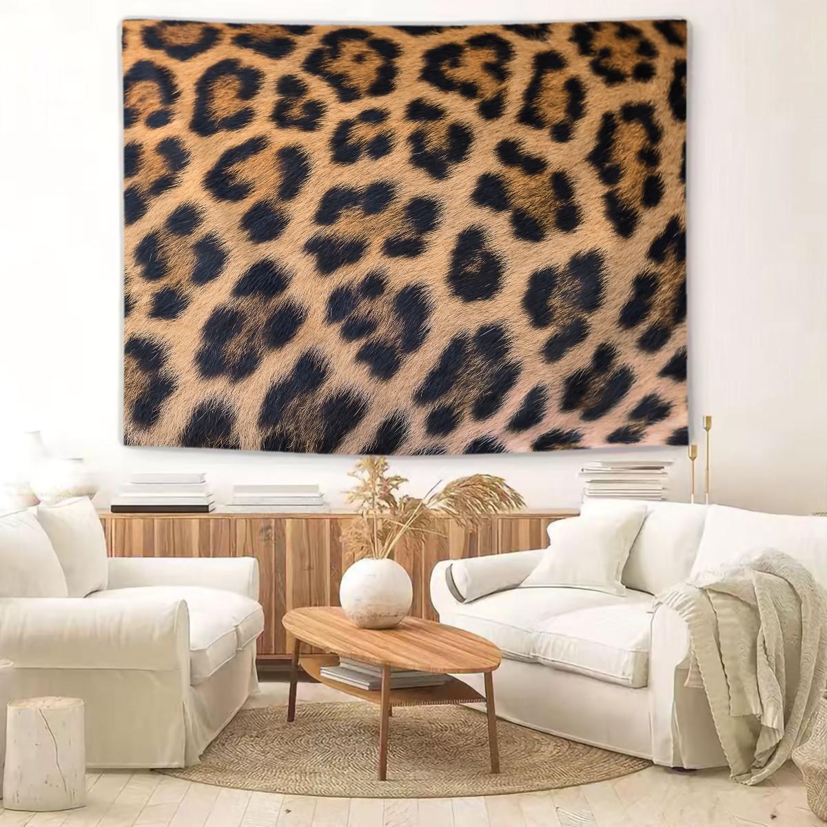 Leopard Print Tapestry, Cheetah Decor Wall Hanging, Luxury Animal Print Tapestries, Soft Wall Blanket, Wild Backdrop Decor for Bedroom, Dorm & Living Room,Modern Abstract Pattern for Kid Boy Men