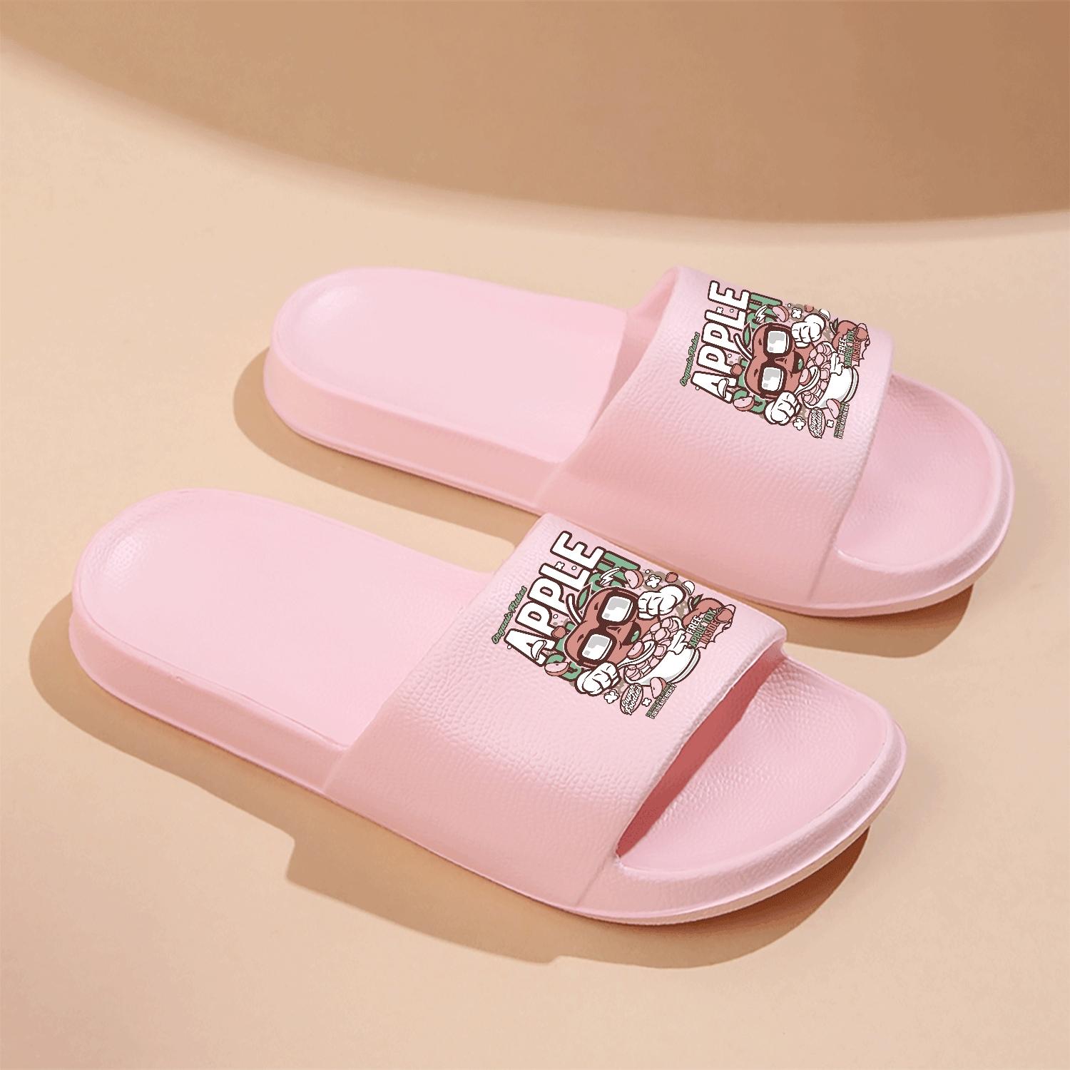 Organic Apple Flakes Superfoodies Slippers Fortified with Vitamin Real Energy Free Apple Toy Inside Fun Cartoon Fruit Design Comfortable Casual Footwear