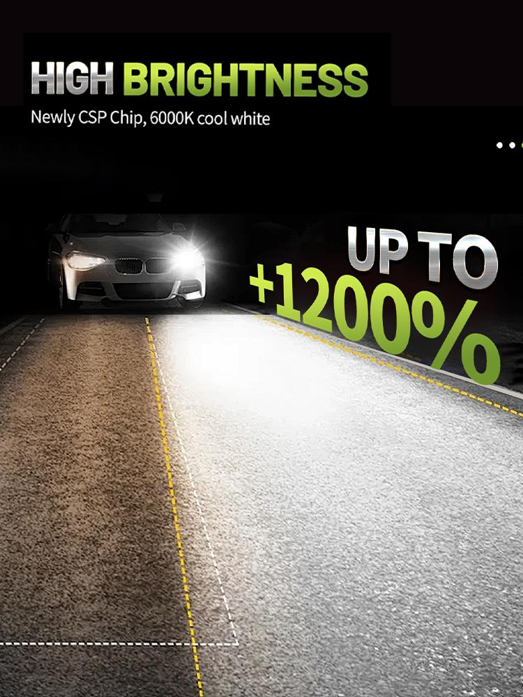 2pcs H4 H7 H11 LED Canbus H1 H3 H8 9005 9006 HB3 HB4 9012 HIR2 9007 HB5 H13 9008 Led Headlight Turbo Auto FogLamp 6000K 12V