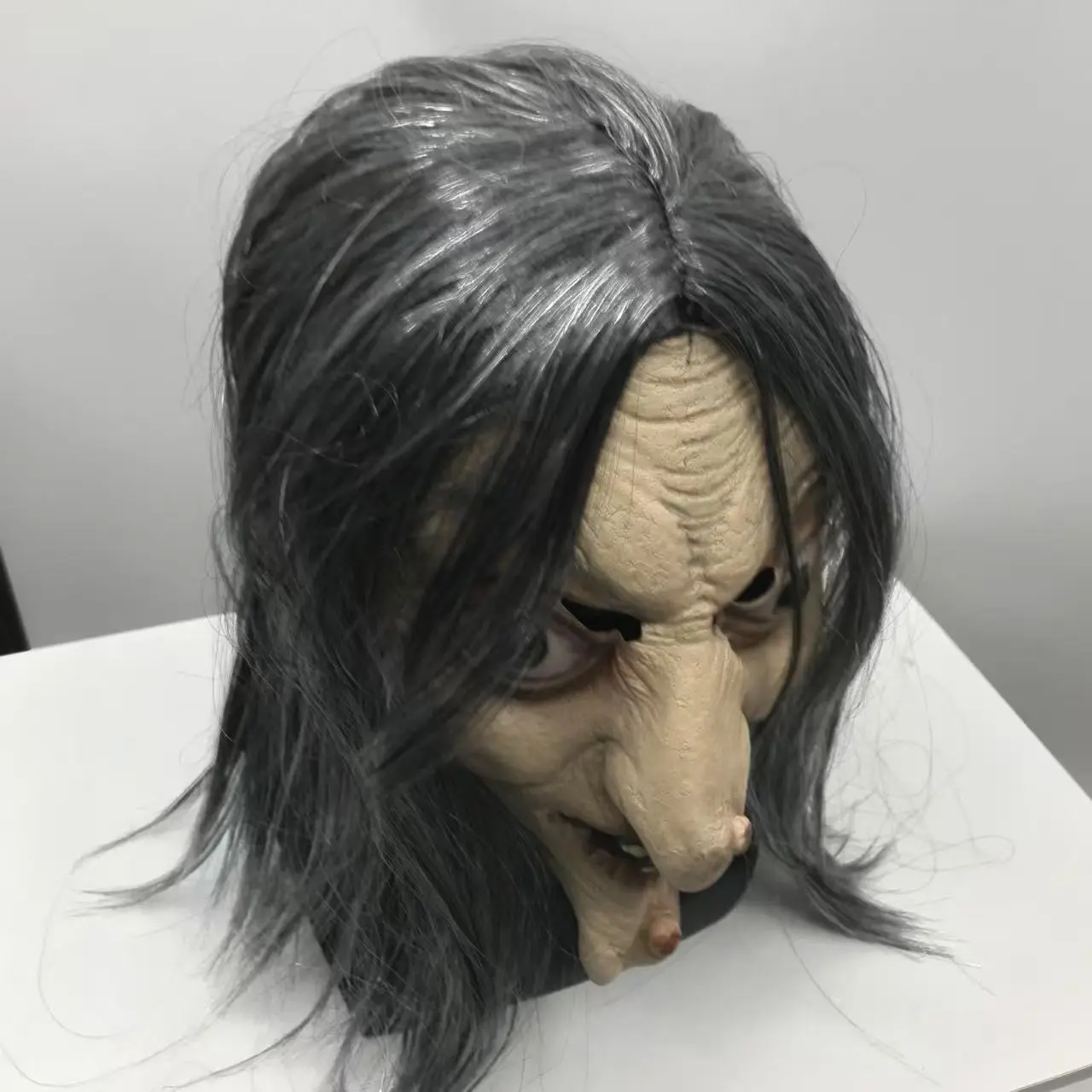 Realistic Witch Mask Easter Halloween Escape Room Haunted House Scary Party Female Headgear Prop