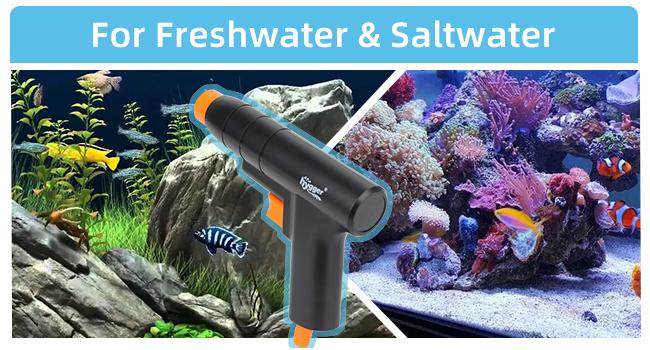 Hygger Aquarium Gravel Cleaner, New Quick Water Changer with Air-Pressing Button Fish Tank Sand Cleaner Kit,1 count Portable Handheld Fish Tank Water Changer