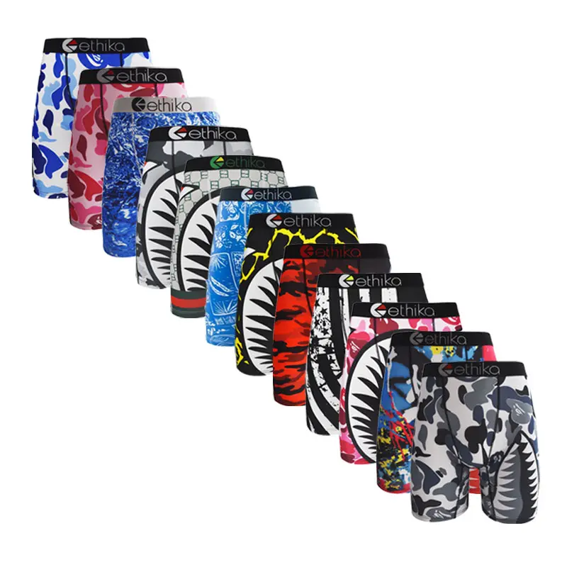 Men's 3-4-6 Pack Camouflage Graphic Boxer Briefs - Streetwear Menswear, Soft 4-Way Stretch Elastic Fabric, No Ride-Up, Gym & Casual Underwear, Guy Intimate Gifts (6pcs Random Color)