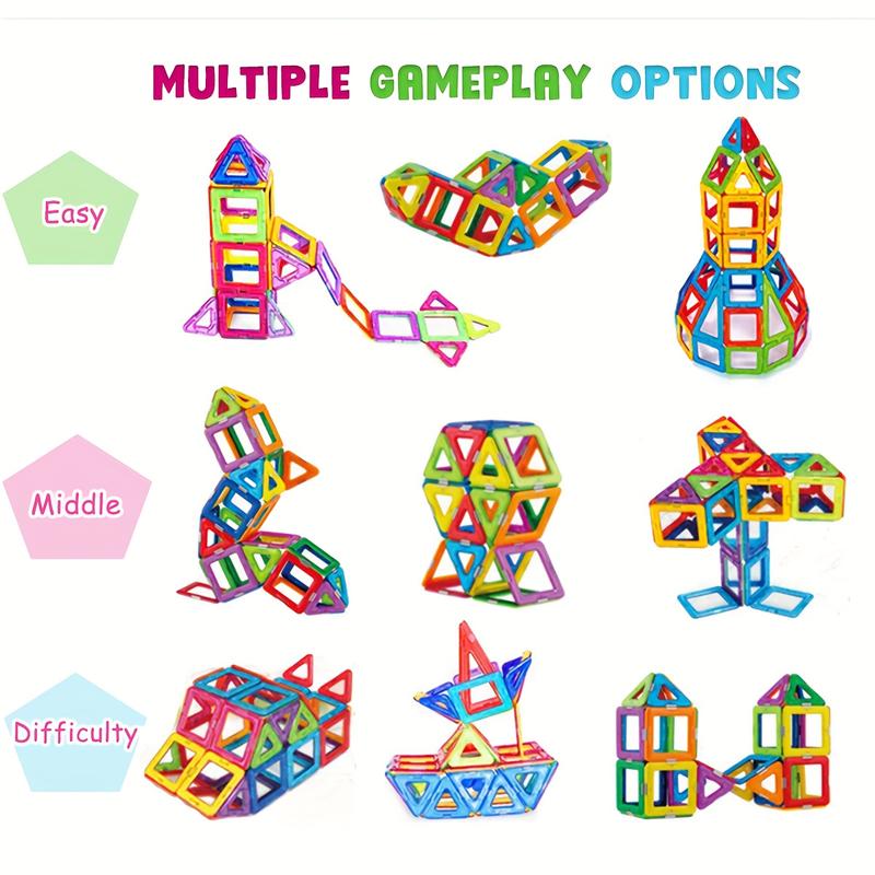 Large Magnetic Building Blocks Set, Creative DIY Construction Toy, Enhance Hand-Eye Coordination, Colorful, Perfect for Kids' Holidays Birthdays, Magnetic Building Tiles Large Magnetic Building Blocks Set, Creative DIY Construction Toy, Enhance Hand-Eye Coordination, Colorful, Perfect for Kids' Holidays Birthdays, Magnetic Building Tiles