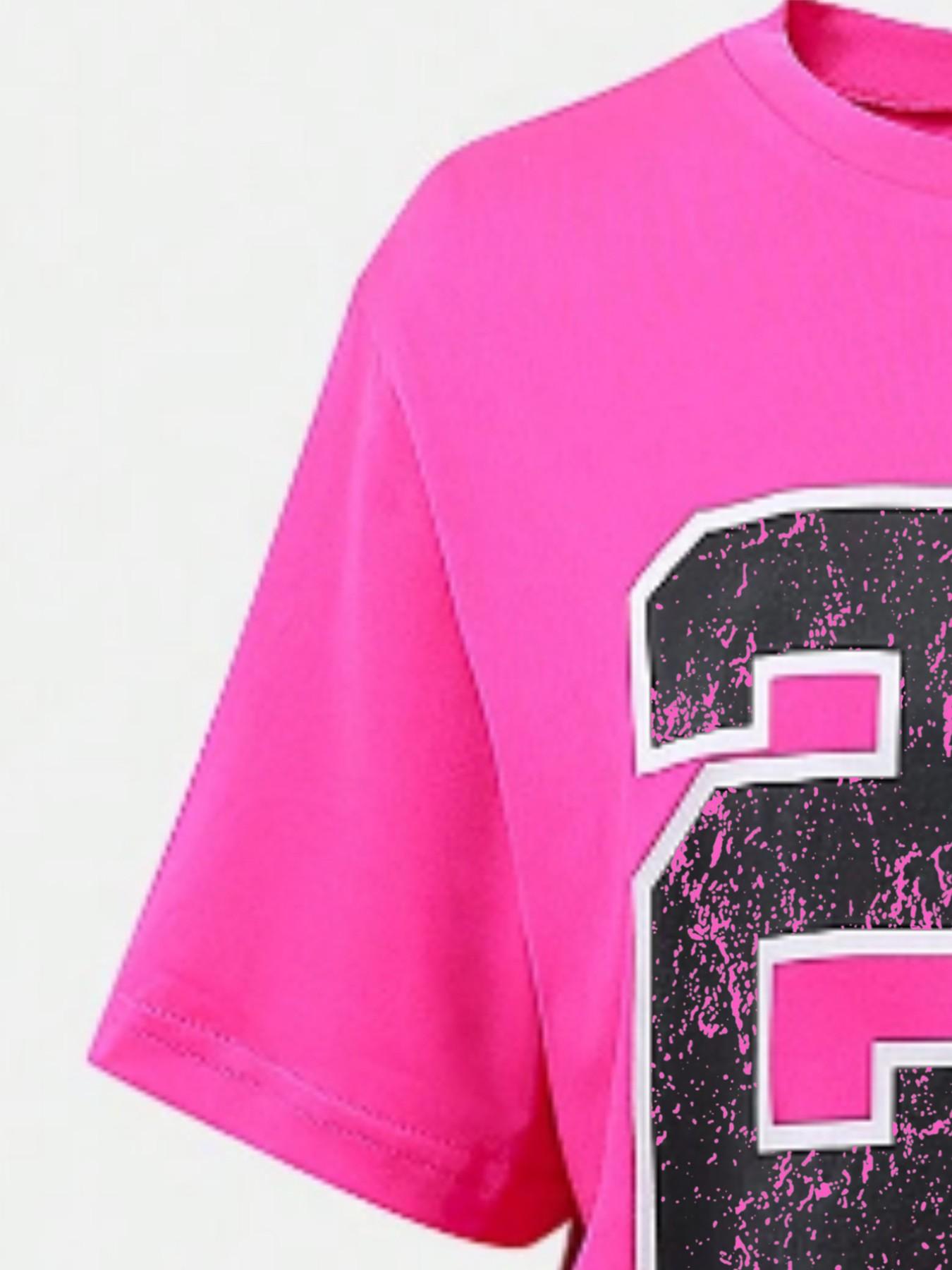 2-Piece Set Short Sleeve, Trendy Loose Fit, Slimming Casual Wear, Perfect for Teenagers, Fashionable and Versatile