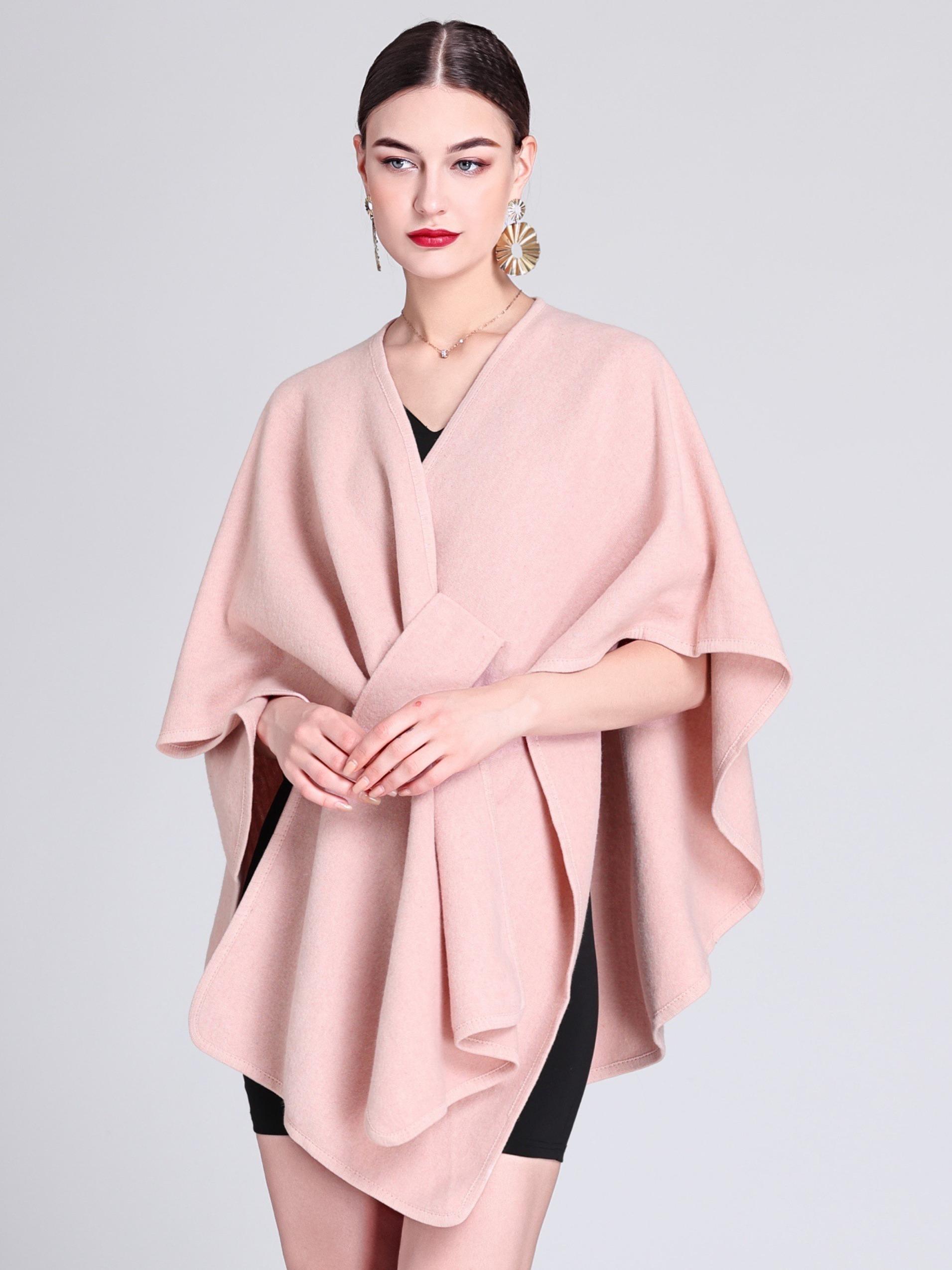 Women's Fall Winter Fashion Solid Color Shawl, Trendy Solid Shawl, Warm Comfortable Scarf, Casual Multifunctional Wrap for Autumn/winter Decor