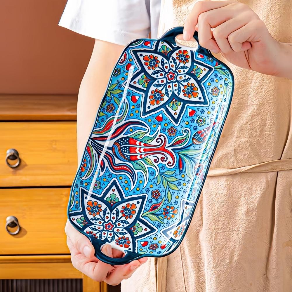 Fish Shaped Ceramic Plate, 1 Count Modern Style Exquisite Durable Multi-purpose Salad Plate, Heat-resistant Dishwasher Safe Plate for Home Kitchen