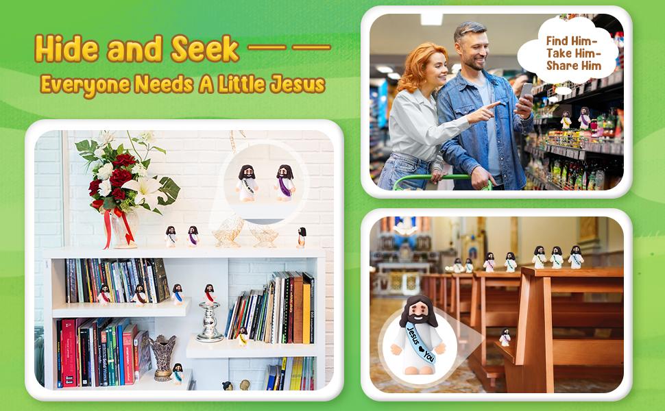Mini Jesus figures for sharing with friends and family