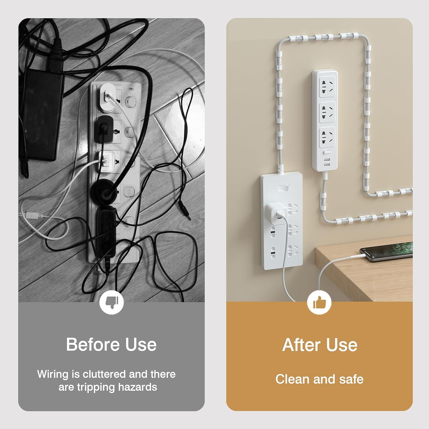 Adhesive Punch-Free Socket Holder, 10 count Power Stirp Holder and 40 count Clips Kit, Self-Adhesive Power Strip Holder Wall Mount-Space-Saving and Easy to Install Adhesive Punch-Free Socket Holder, 10 count Power Stirp Holder and 40 count Clips Kit, Self-Adhesive Power Strip Holder Wall Mount-Space-Saving and Easy to Install