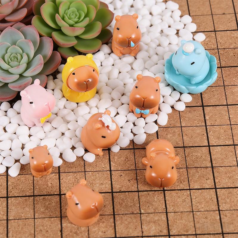 11pcs Realistic Capybara Figurines, Various Colors, Handmade Decorations, Home Entryway, TV Cabinet, Living Room, Bar, Office Desk