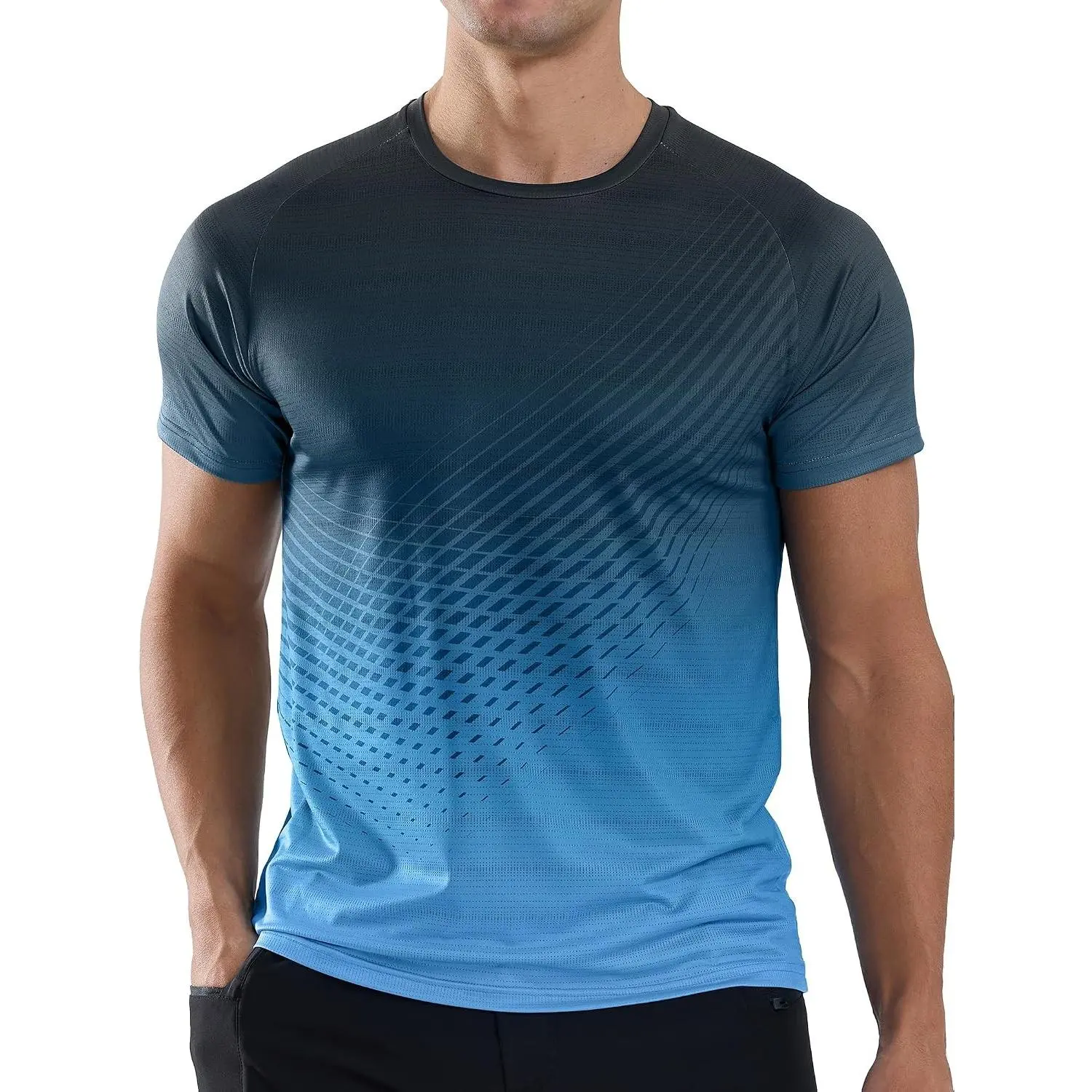 Men's Quick-Dry Athletic Running T-Shirts | Short Sleeve Gym Workout Tee, Moisture Wicking, Breathable, 4-Way Stretch for Tennis, Basketball, Hiking & OutdoorGift