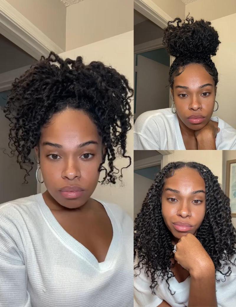 [Style Icon] 3 pcs Afro kinky Bulk Human Hair Extensions For Braiding Dreadlock Human Hair Natural Color Bulk Human Hair