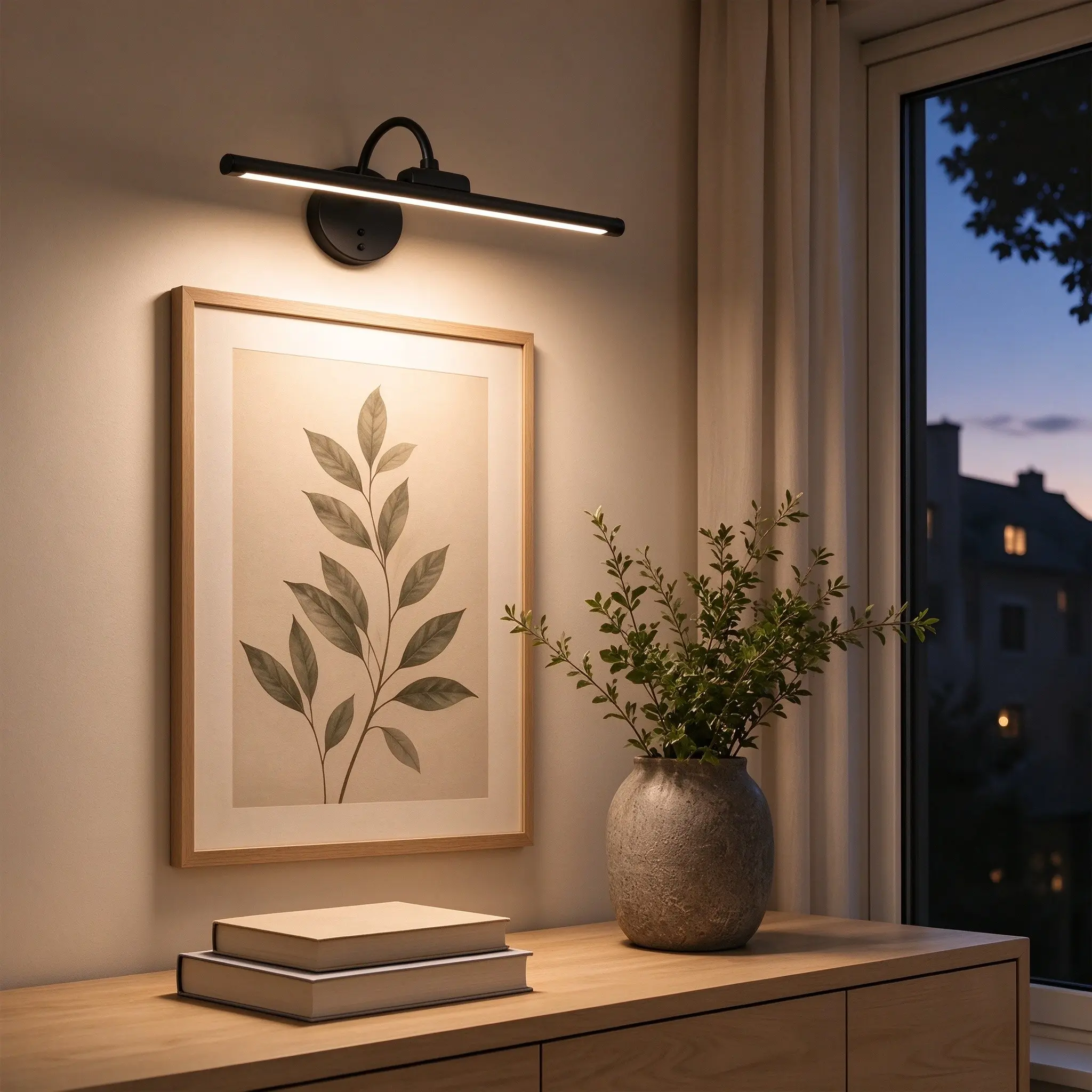 USB Rechargeable Wall Lamp with Remote Control, 3 Color Temperatures, Wireless, Adjustable Lighting, Ideal for Art Galleries and Portraits
