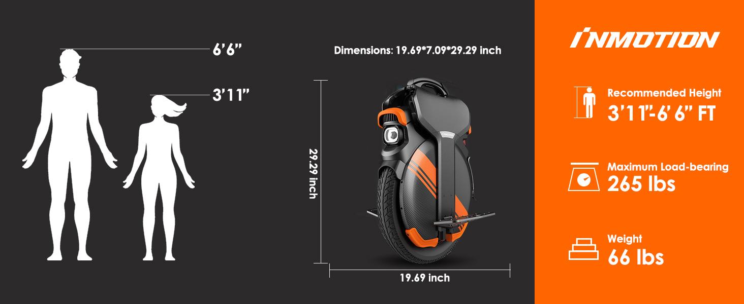 INMOTION V11Y Electric Unicycle – 18" Off-Road Tire, 2500W Motor, 74.59 Mile, 37mph Speed, Hydraulic Suspension – EUC for Adults & Commuters