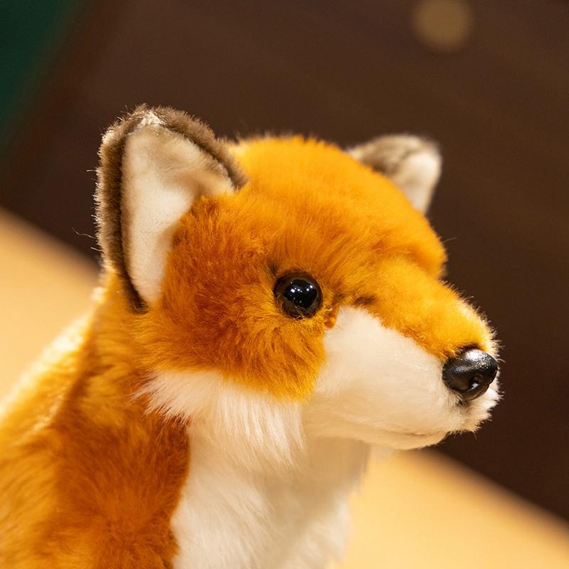Reallife Fox Plushie Stuffed Wild Animals Lifelike Doll Home Decor Toys Simulated Fox Doll Kids Birthday Xmas Gifts