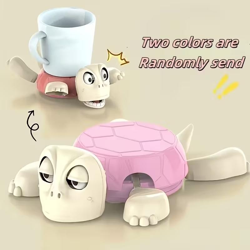 Set of 3 Turtle Coasters, Non-Slip Heat Resistant Desk Decorations, Colorful Plastic Creative Drink Mats, Fun Party Gifts