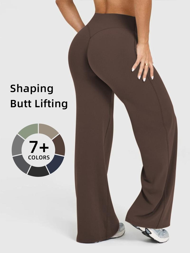 Women's High-Waisted Elastic Loose Straight-Leg Pants, Butt-Lifting Outdoor Casual Pants, Suitable for Yoga and Pilates, Comfortable Daily Wear