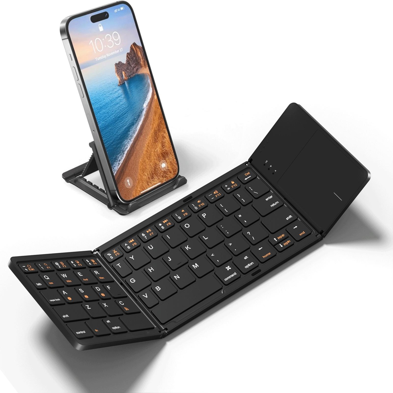 Foldable Wireless Keyboard, Universal Rechargeable Keyboards for ...