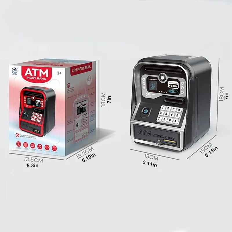Upgraded Atm Deposit Machine, Automatic Money Saving, Password Protected, Easy Operation, Safe & Convenient, Perfect Gift for Kids over 3 Years, Coin Box