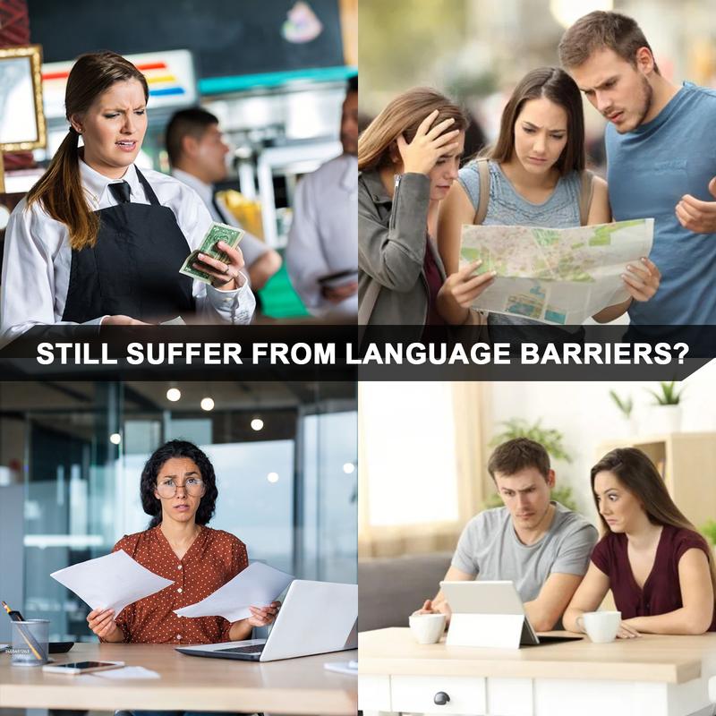 FunnyPanda AI Language Touchscreen Translator Device 138 Languages Real-Time Voice Photo Translation Offline Mode Touchscreen Tech Gadgets Rechargeable Mic Language Learners for Voice Dialogue Translation for Travel, Meetings, Immigration, Study Abroad