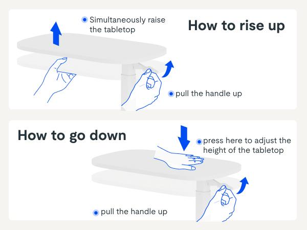 【TikTokShopBlackFriday】FLEXISPOT H8 Pneumatic Standing Desk – Height Adjustable Laptop Desk with Wheels, Small Mobile Sit Stand Table for Home Office, Bedside or Sofa Use