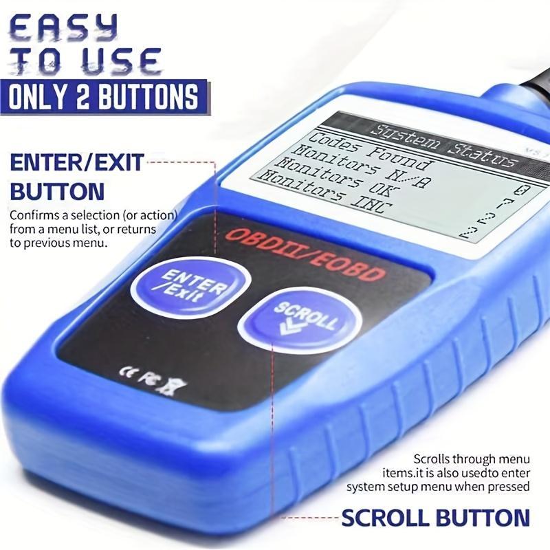 1pc MS309 Car OBD2 Scanner Diagnostic Tool Code Reader, Car Voltage Tester Engine Fault Code Scanner, OBD2 Diagnostic Tool For OBDII Protocol Cars Vehicle