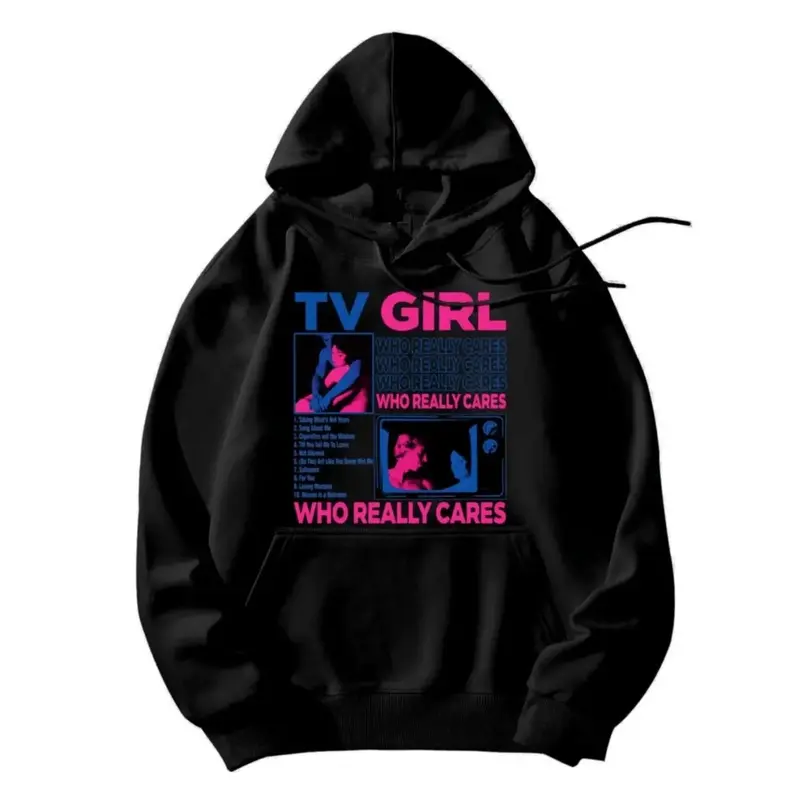 Men's TV Girl Graphic Pullover Hoodie in a Soft, Moisture-Wicking Cotton Blend for Casual or Athletic Wear, Graphic Hoodies, Graphic Print Hoodie, Standard Sizes