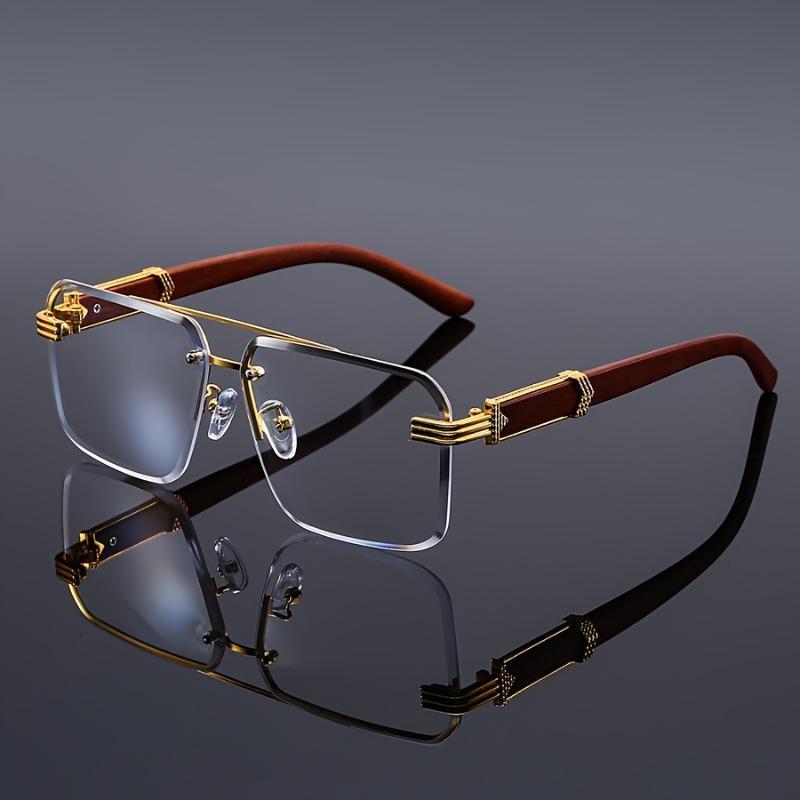 Men's luxury vintage fashion frameless glasses - high quality and stylish multi-color options - the perfect choice, a trendy pick
