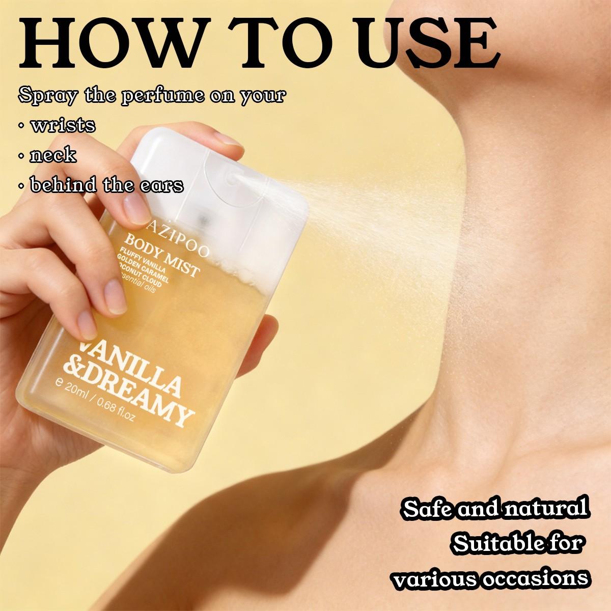 Women's Body Spray Perfume Oil, Floral Fruit Scented, Rose Lemon Strawberry Mint Honey, Long-Lasting, 20ML, Ideal for Dates Parties Daily Use