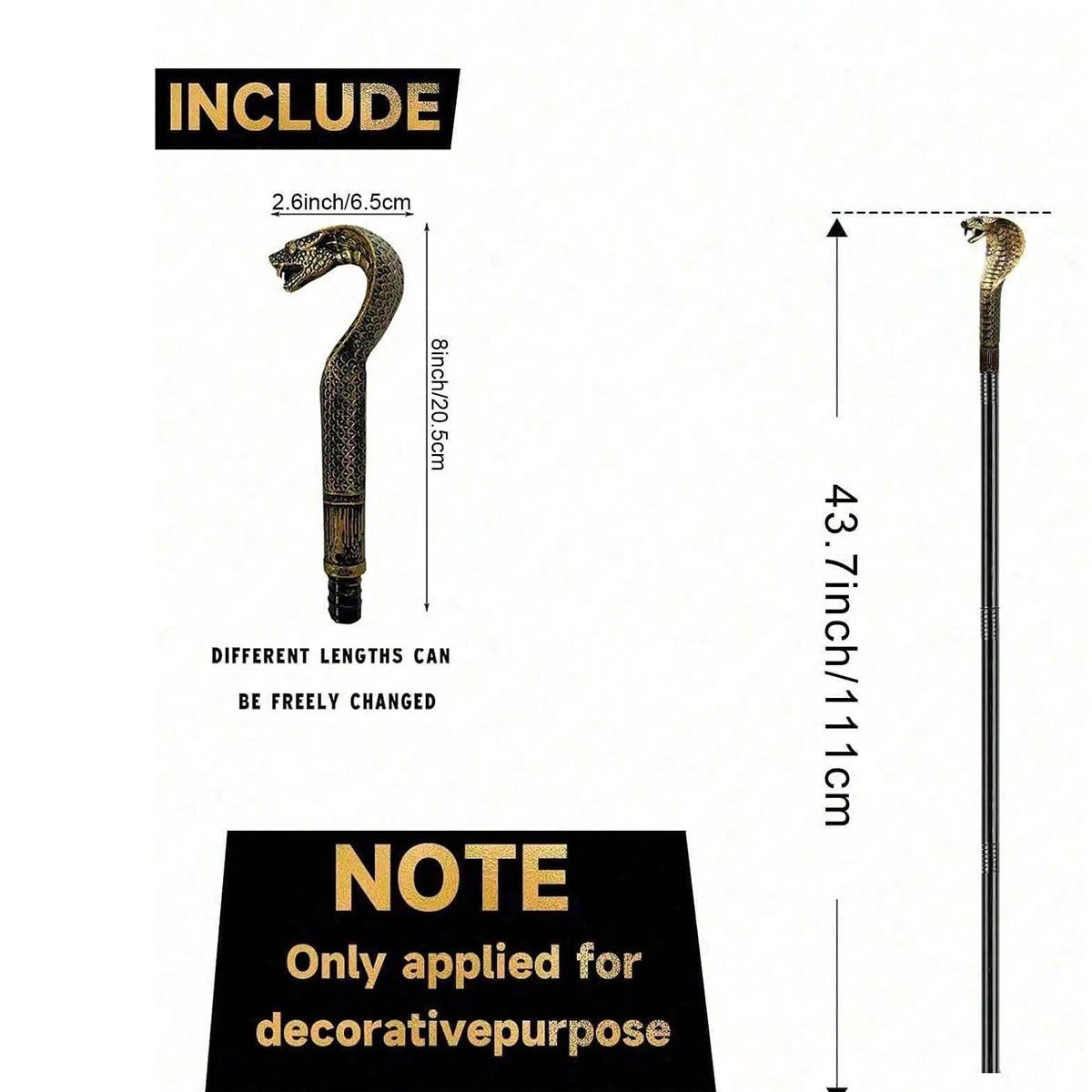 High Snake Eye Glasses Staff, Pharaoh Wand, Wizard Stick, Cosplay Prop, Halloween Costume, Theme Party, Stage Performance Decor