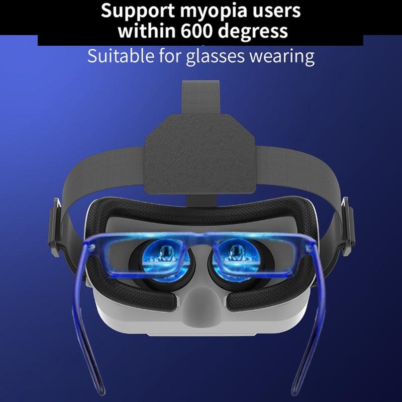 VR SHINECON Virtual Reality VR Glasses, 3D Helmet Lenses Smart Goggles for Smartphones, VR Glasses for Home Office Gamer