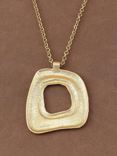 Boho Style Pendant Necklace, Large Open Charm Chain Jewelry, Fashionable Daily Wear & Party Accessory, Fashion Modern Accessories