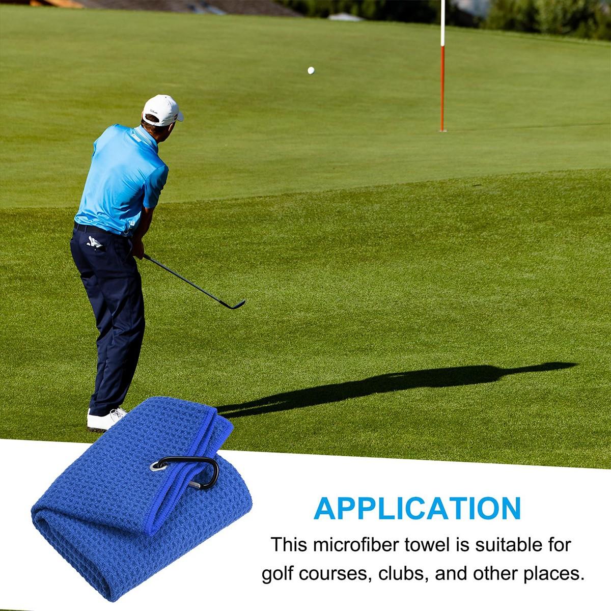 Microfiber Waffle Golf Towel, Pineapple Lattice Sports Towel, Absorbent & Quick-Dry Design, Ideal for Outdoor Activities