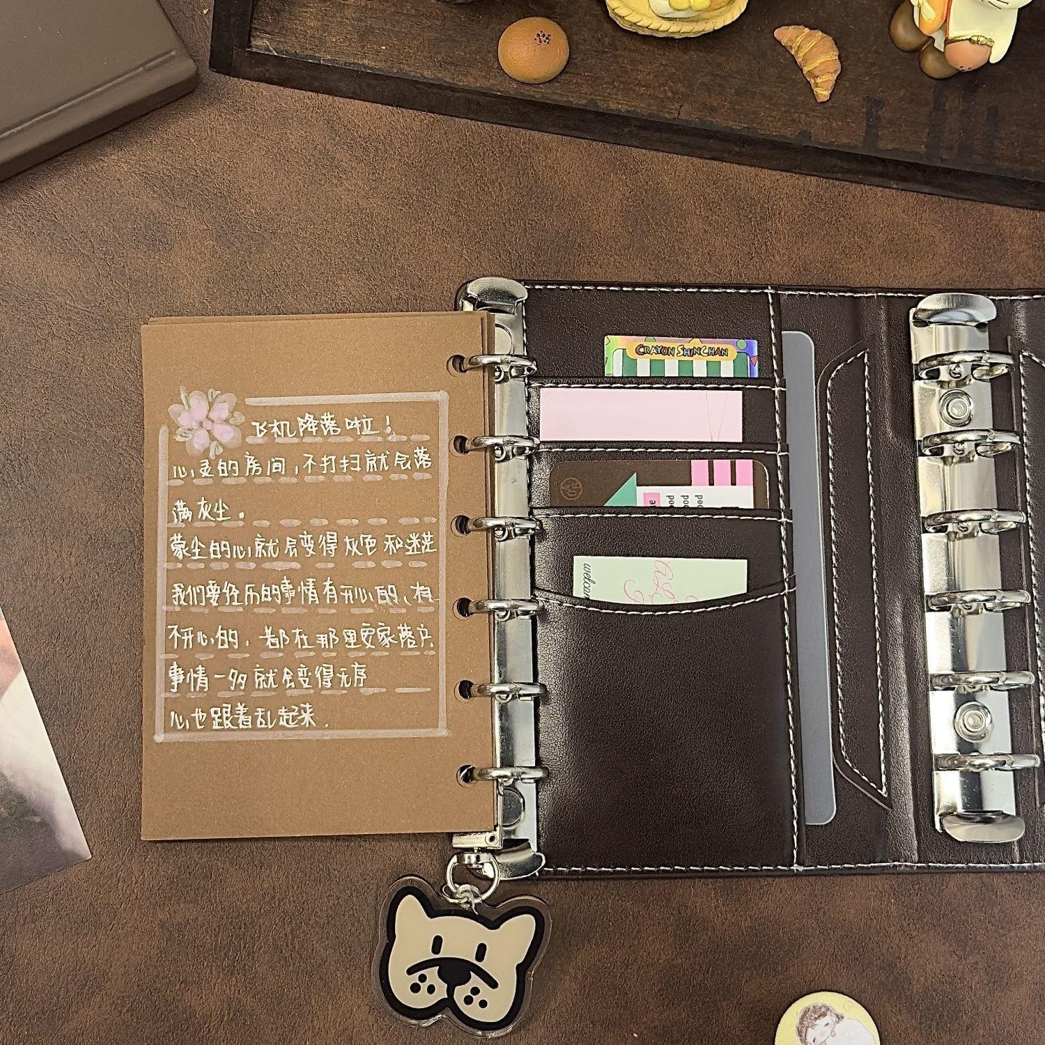 French Vintage Dual Ring Notebook, Elegant Creative Detachable DIY Journal, Loose-Leaf Planner, Perfect for Note-Taking & Organization