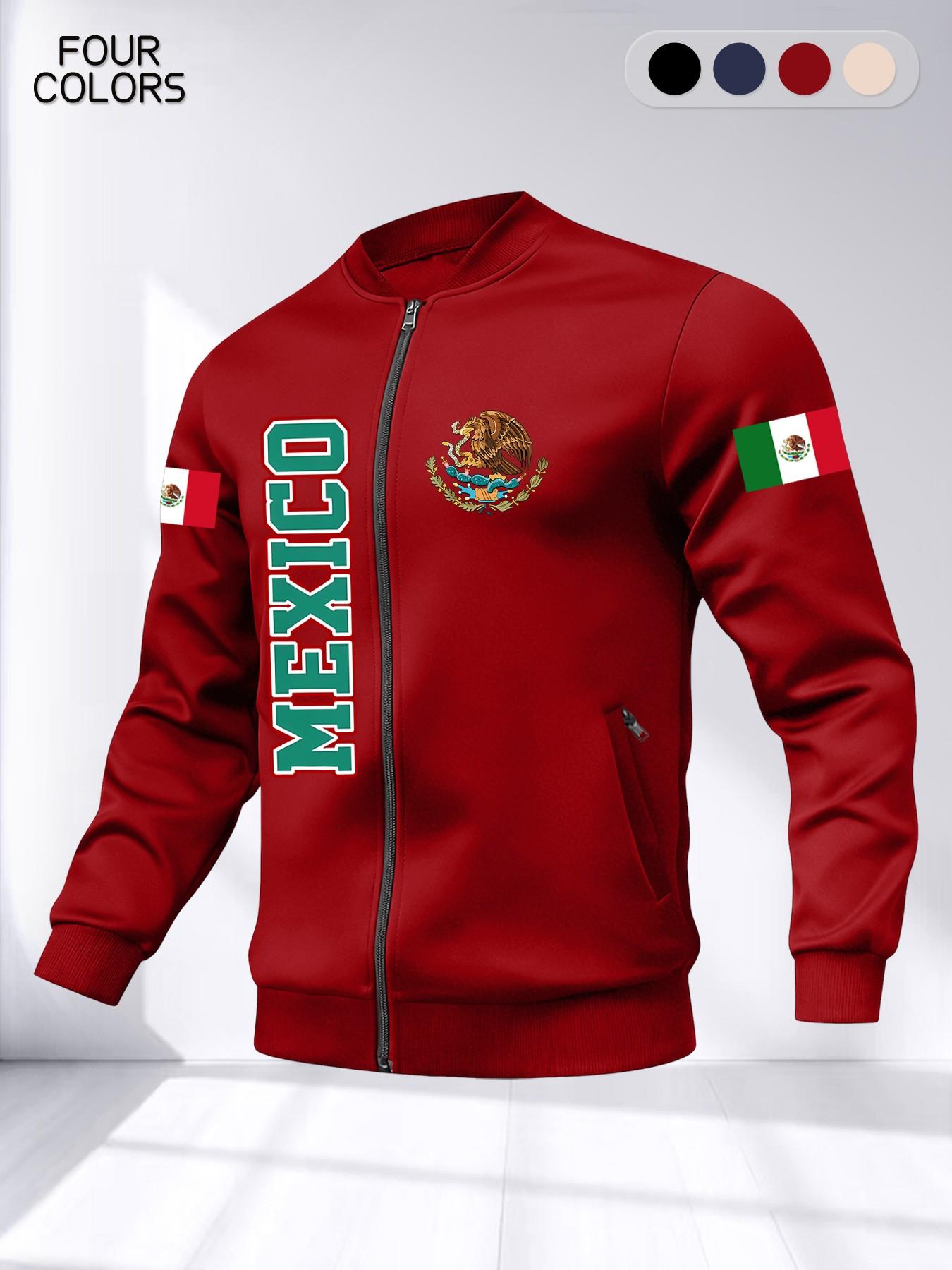 Men's Mexican Style Casual Jacket, Fashion Zipper Pocket Long Sleeve Outerwear, Durable Design for Daily Wear, Comfortable and Stylish Fit
