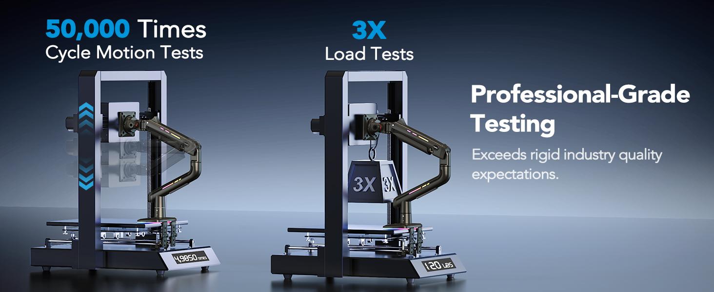 HUANUO RGB/Non-RGB Monitor Arm for Ultrawide Screens up to 57″/49'', Heavy-Duty Single Mount Holds 44 lbs, Fully Adjustable Gaming Monitor Arm with C-Clamp & Grommet Base, Max VESA 100 x 100mm