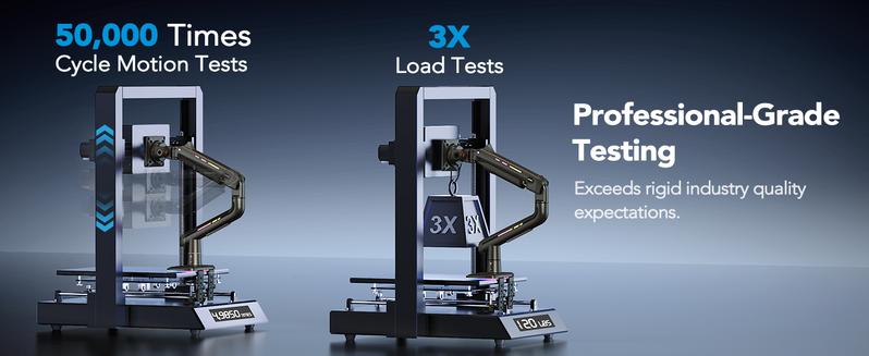 HUANUO RGB/Non-RGB Monitor Arm for Ultrawide Screens up to 57″/49'', Heavy-Duty Single Mount Holds 44 lbs, Fully Adjustable Gaming Monitor Arm with C-Clamp & Grommet Base, Max VESA 100 x 100mm