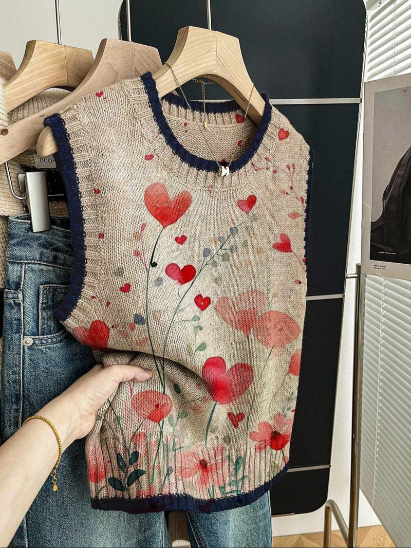 Women's Fitted Knit Top, Round Neck Sleeveless Design, Elegant Style for Spring Summer, Perfect for Casual Wear