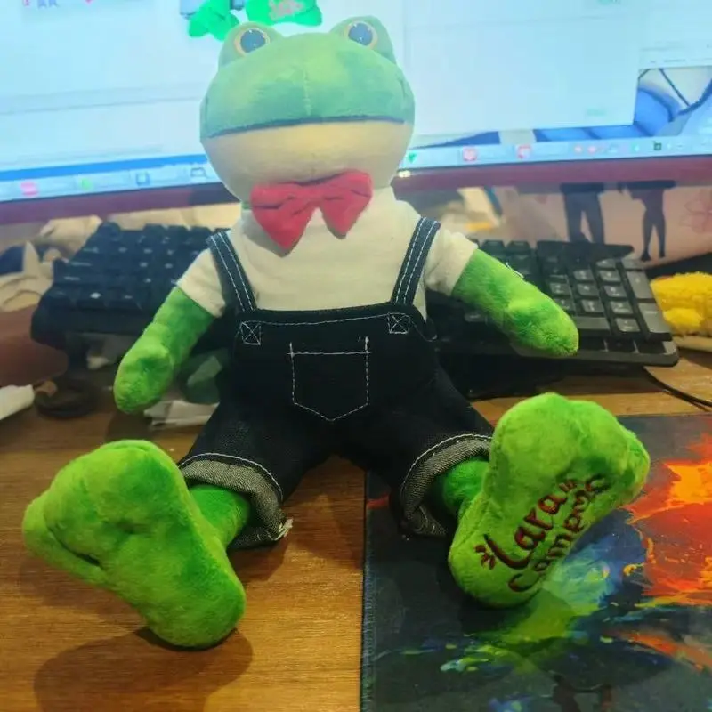 New 25cm In Spot Cartoon Cute Magic Expression Frog Plush Doll 25cm Frog Plush Doll Children'S Gift Toy Soft Long Legs Wholesale