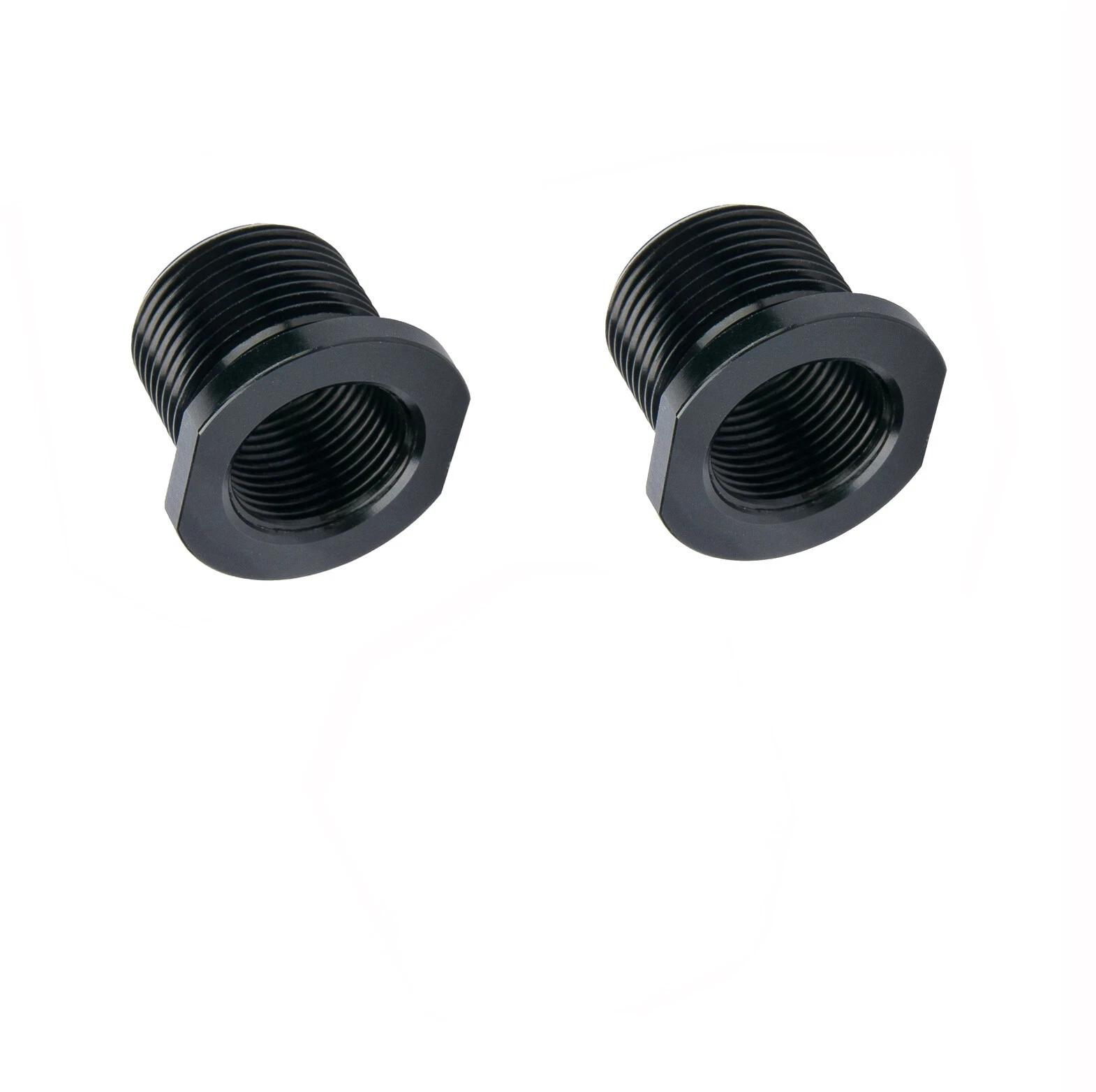 2 Pack 1/2 X 28 to 5/8 X 24 Thread Converter with Crush Washer, Ideal for Plumbing and DIY, Aluminum Fuel Filter Adapter Fittings