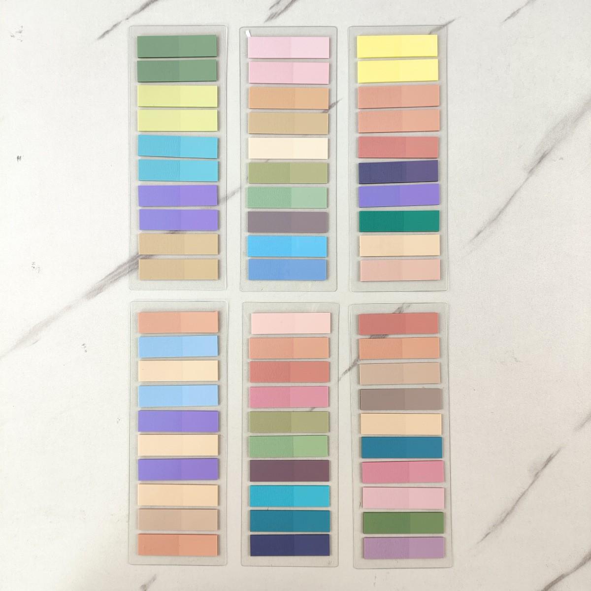 6pcs Colorful Adhesive Sticky Note, Page Markers Sticky Index Tabs, Writable Tabs Stickers For Book Markers, Sticky Labels