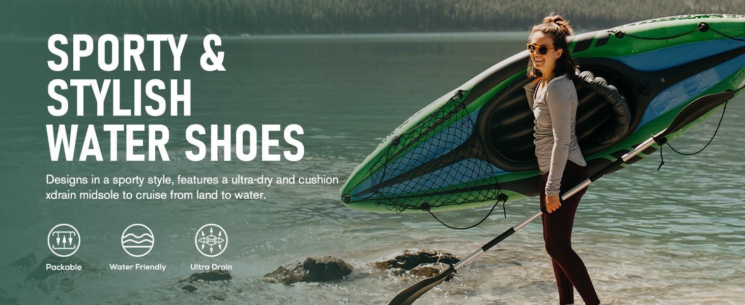 ALEADER Men's Breathable Quick-Drying Watershoes Classic Non-Slip Barefoot Shoes for Outdoor Beach Swimming Kayak Surfing