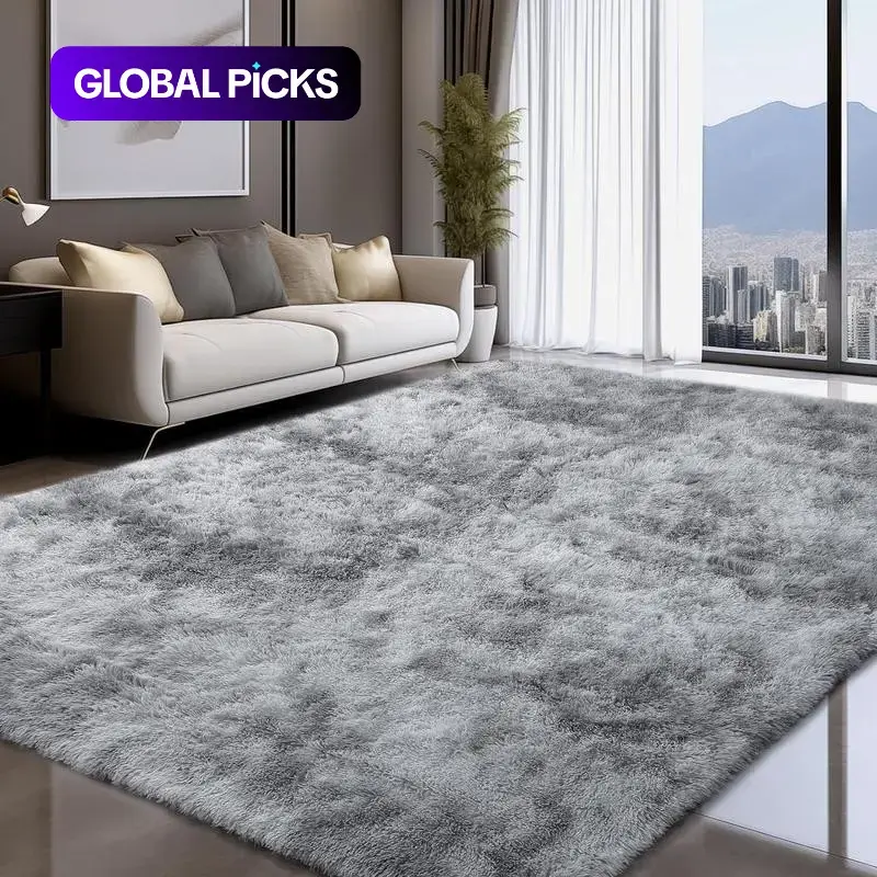 Large Shag Area Rugs, Cozy Area Rug, Tie-Dyed Plush Fuzzy Rug for Living Room, Ultra Soft Fluffy Furry Rugs for Bedroom, Indoor Carpet Nursery Rugs for Kids Room Home Decor #GLOBAL PICKS