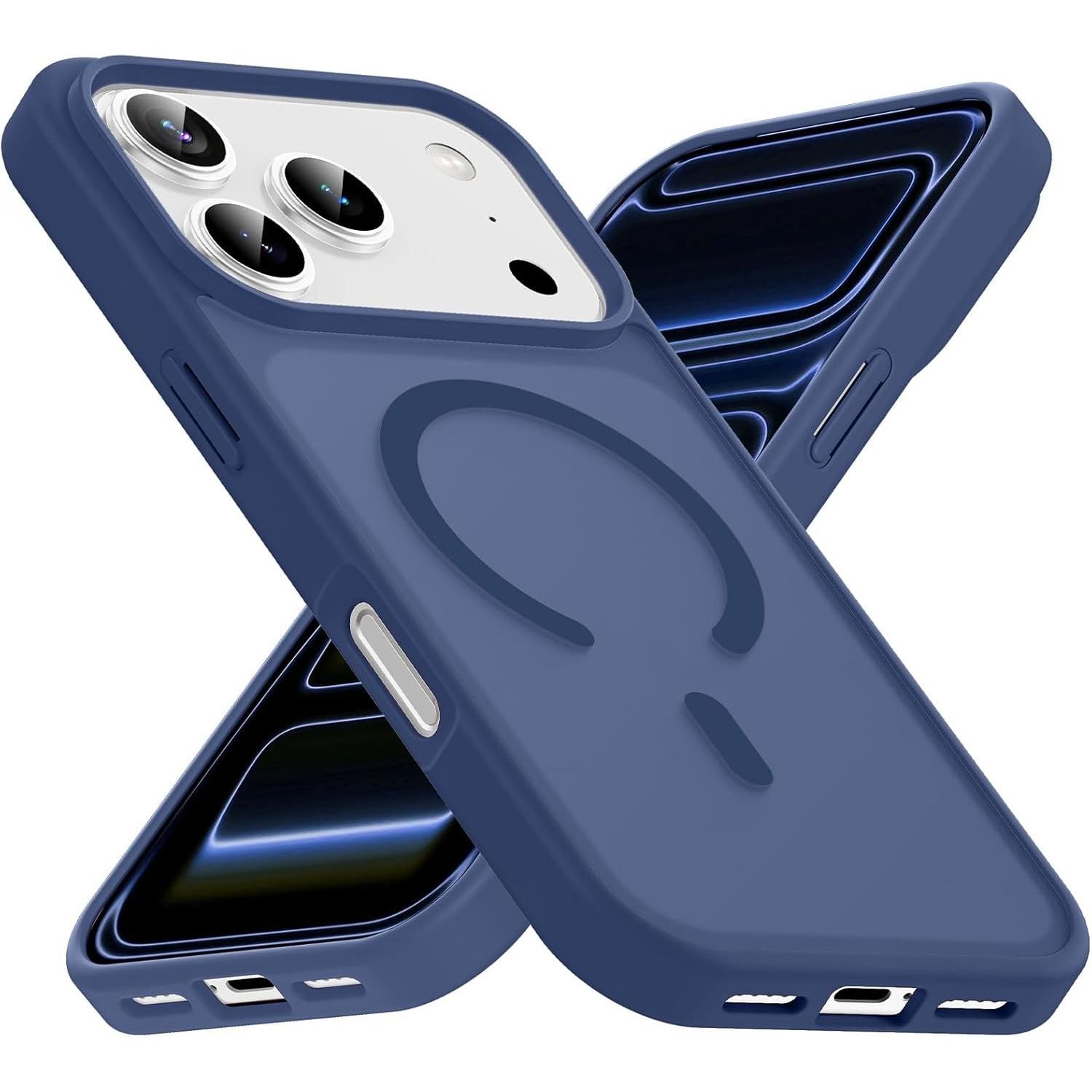 Frosted Translucent Design Compatible with Magsafe, Matte for Iphone 17 Pro Max, 17 Pro, Air, And Models 16, 15, 14, 13, 12, 11 Pro Max. Simple Solid Color, Wireless Charging Compatible PC Cover
