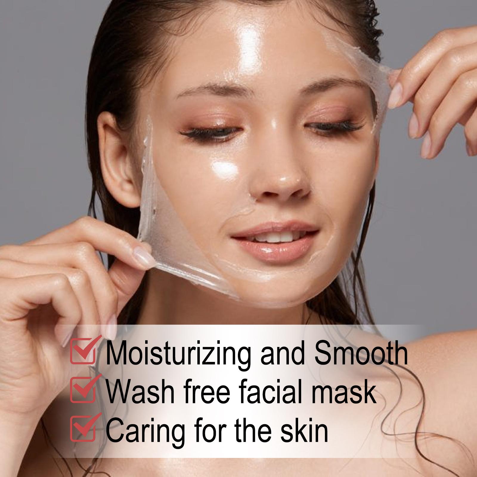 4pcs Collagen and Biotin Mask, Alcohol-Free, Deep Moisturizing, Boosts Facial Elasticity, Brightens and Adds Glow, Face Mask