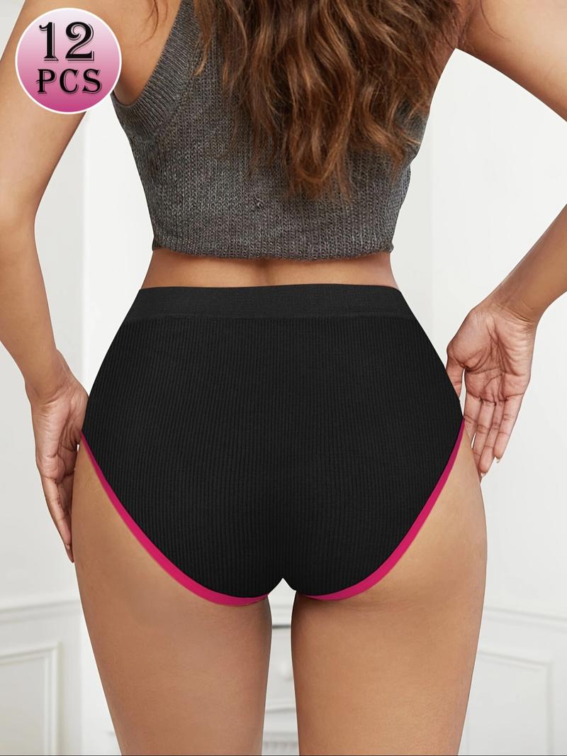 Women's Panty, Casual Soft Comfy Breathable Seamless Knicker for Daily Wear, Underwear for All Seasons, Seamless Panties Set