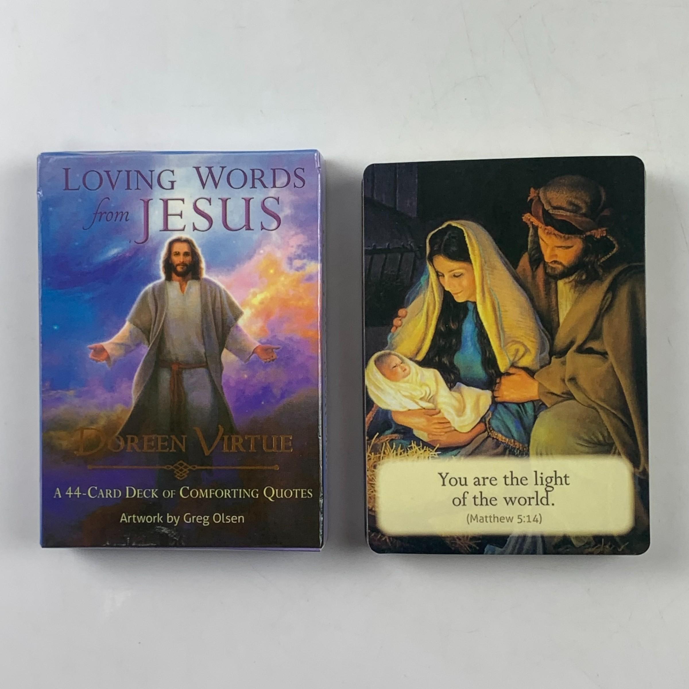 44pcs Loving Words From Jesus Oracle Cards, Tarot Card Divination, Tarot Card Decks, Fate Entertainment, Table Board Deck Games, Family Party Gift, Christmas Gifts