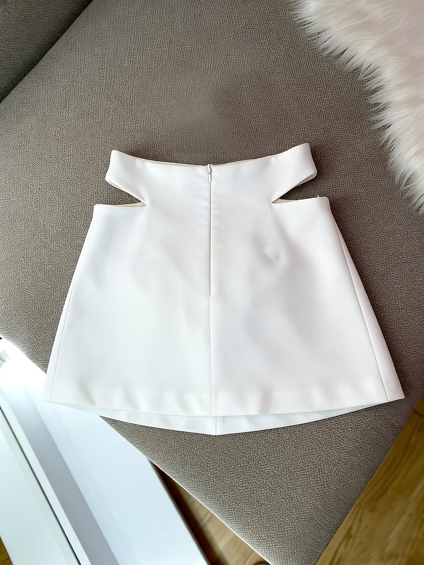 Women's Casual Fashion Commuter Solid Color Short Skirt, New Arrival 2026, Stylish and Comfortable, Perfect for Daily Wear