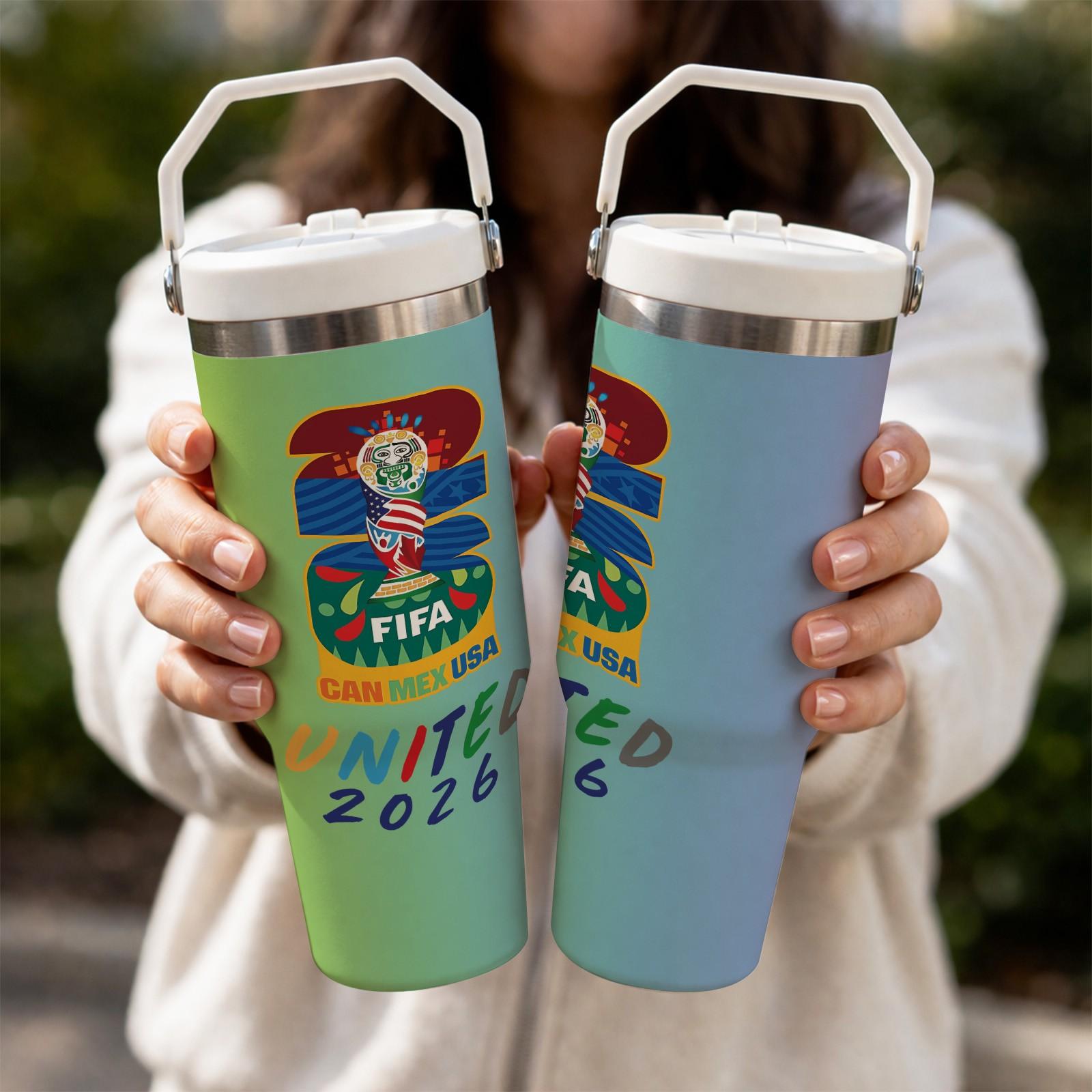 1 Pc Insulated Mug 30oz Skinny Tumbler With Handle And Lid, Double Wall Vacuum Cup, Leak Proof Thermal Mug, Keeps Hot 12 Hours Cold 24 Hours, 2026 Event Style Travel Mug For Coffee Tea, Gift For Men Women Sports Fans Holiday Daily Use