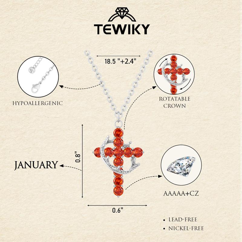 Tewiky Colorful Simple Crown & Cross Pendant Choker Necklace For Women & Men & Girls Pretty Necklace For Daily Party Clothing Decor Trendy All-match & Exquisite Jewelry For Easter Trending  jewellery For Outdoorfun